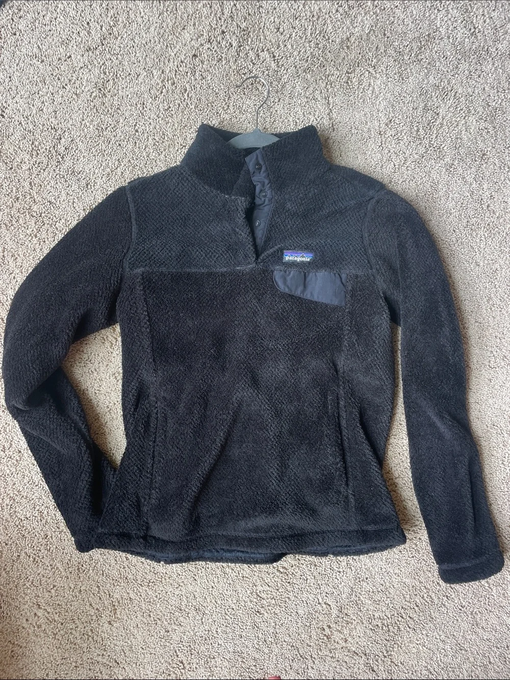 Patagonia Black Sherpa Snap Pullover